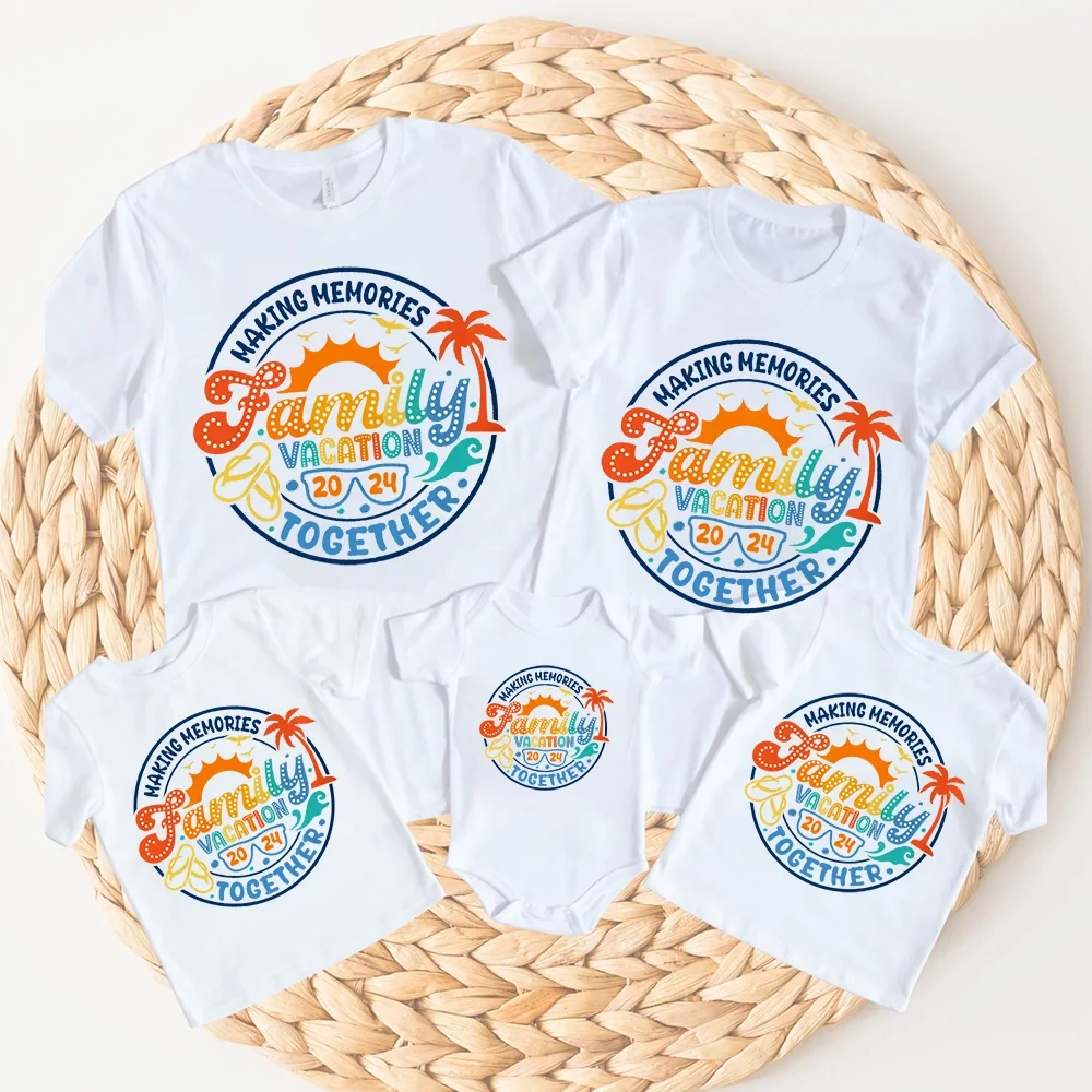 Family Vacation 2024 Making Memories Together Matching Shirts Family Vacation Shirt Daddy Mommy Baby and Kid Beach Trip Tee